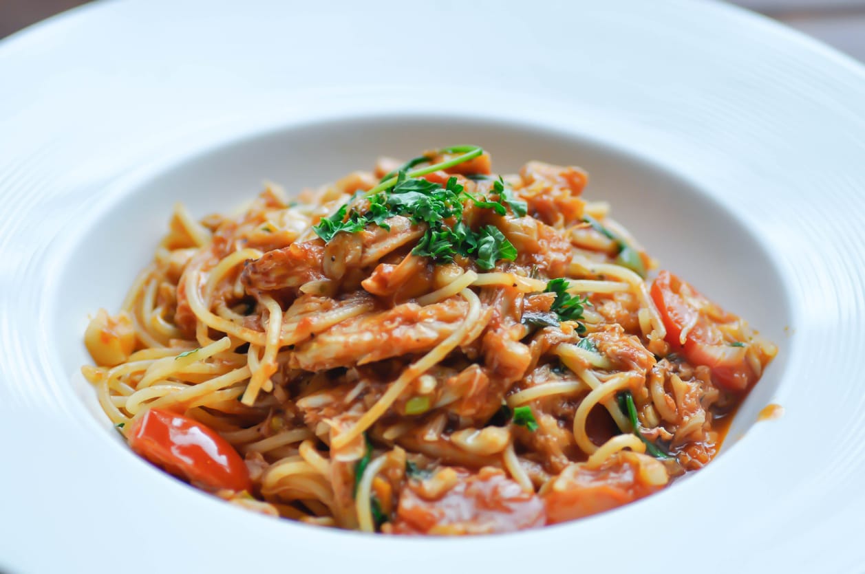 Spaghetti mit Thunfisch Tomatensauce Rezept