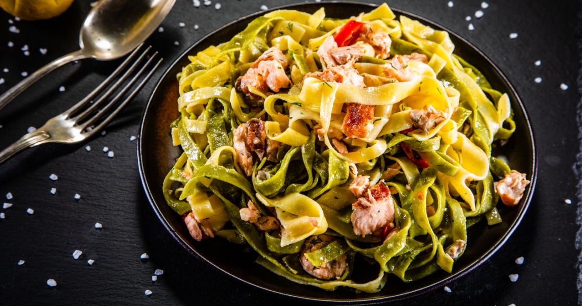 Tagliatelle mit Lachs Rezept Tagliatelle mit Lachs Rezept