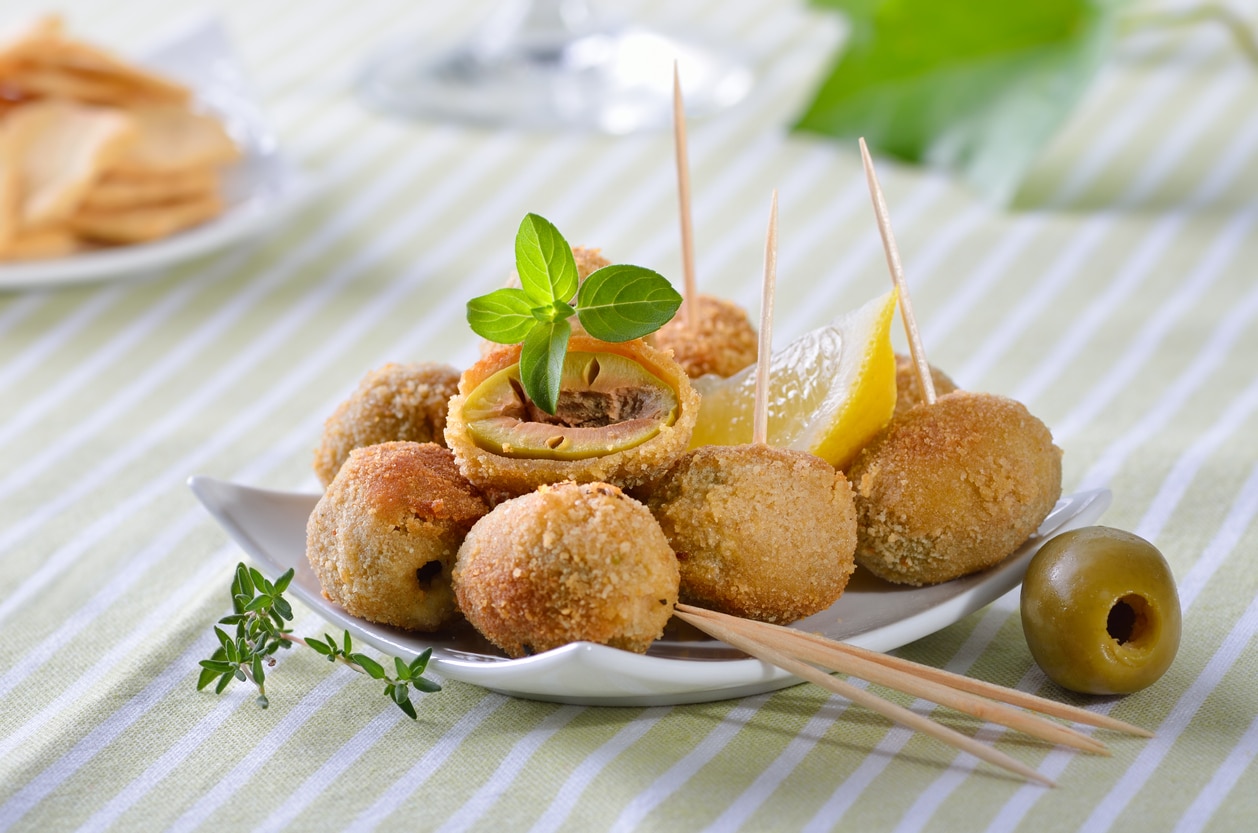 Frittierte Oliven