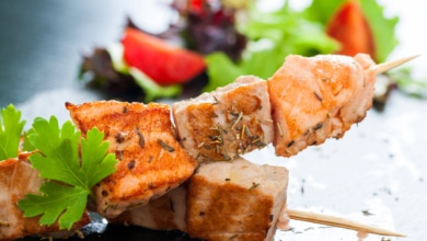 Gegrillte Fischspieße